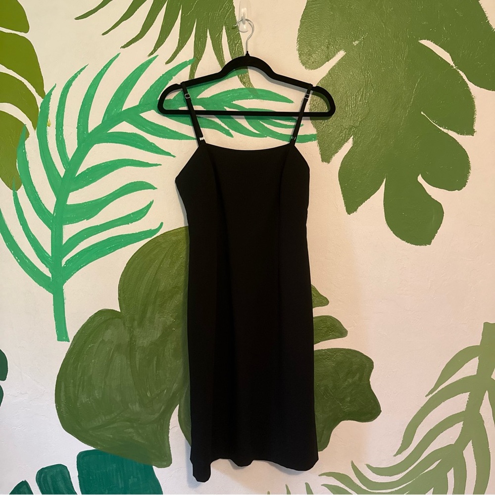 BCBGMaxAzria Black Midi Slip Dress